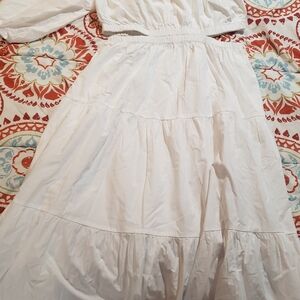 Elegant Long Sleeve White Dress